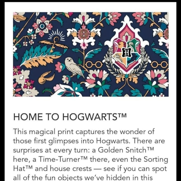 Vera bradley harry potter home to hogwarts backpack - Picture 5 of 7